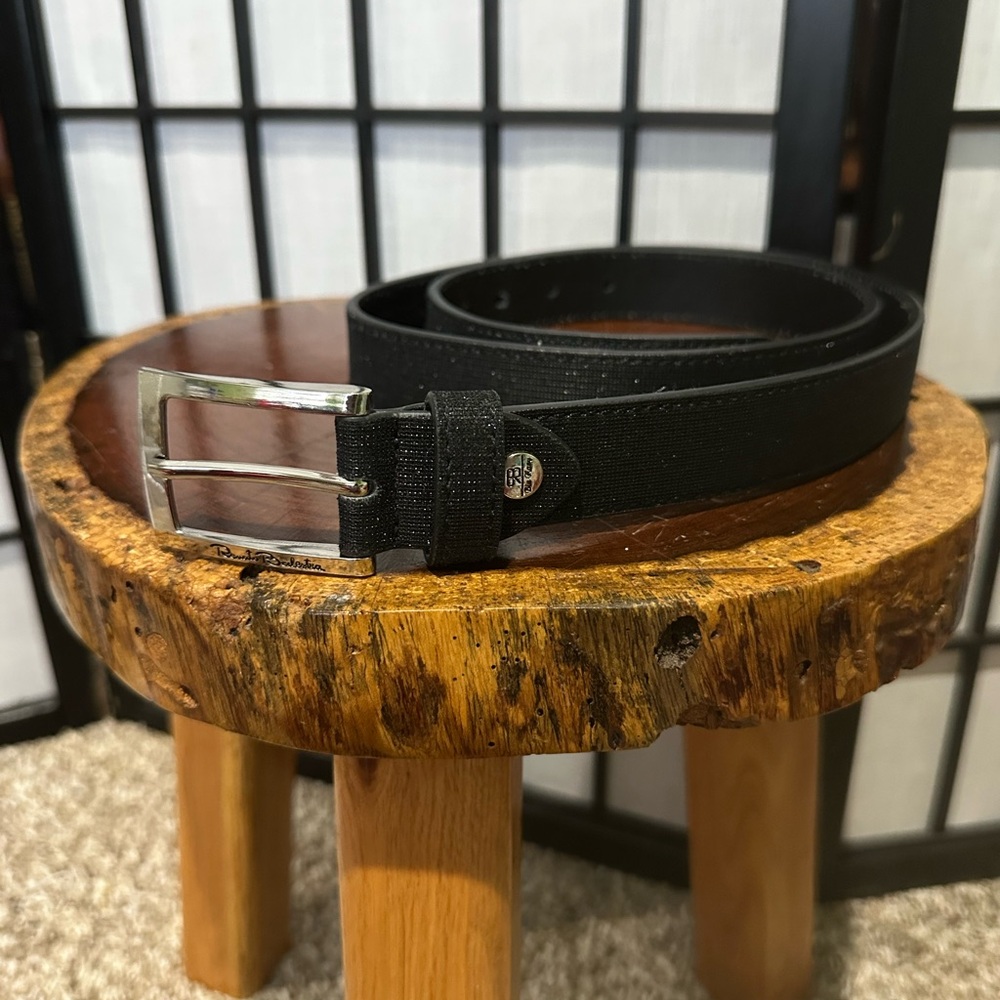 Renato Balestro Blue Navy Black Metallic Women's Belt EUC Size 110/115